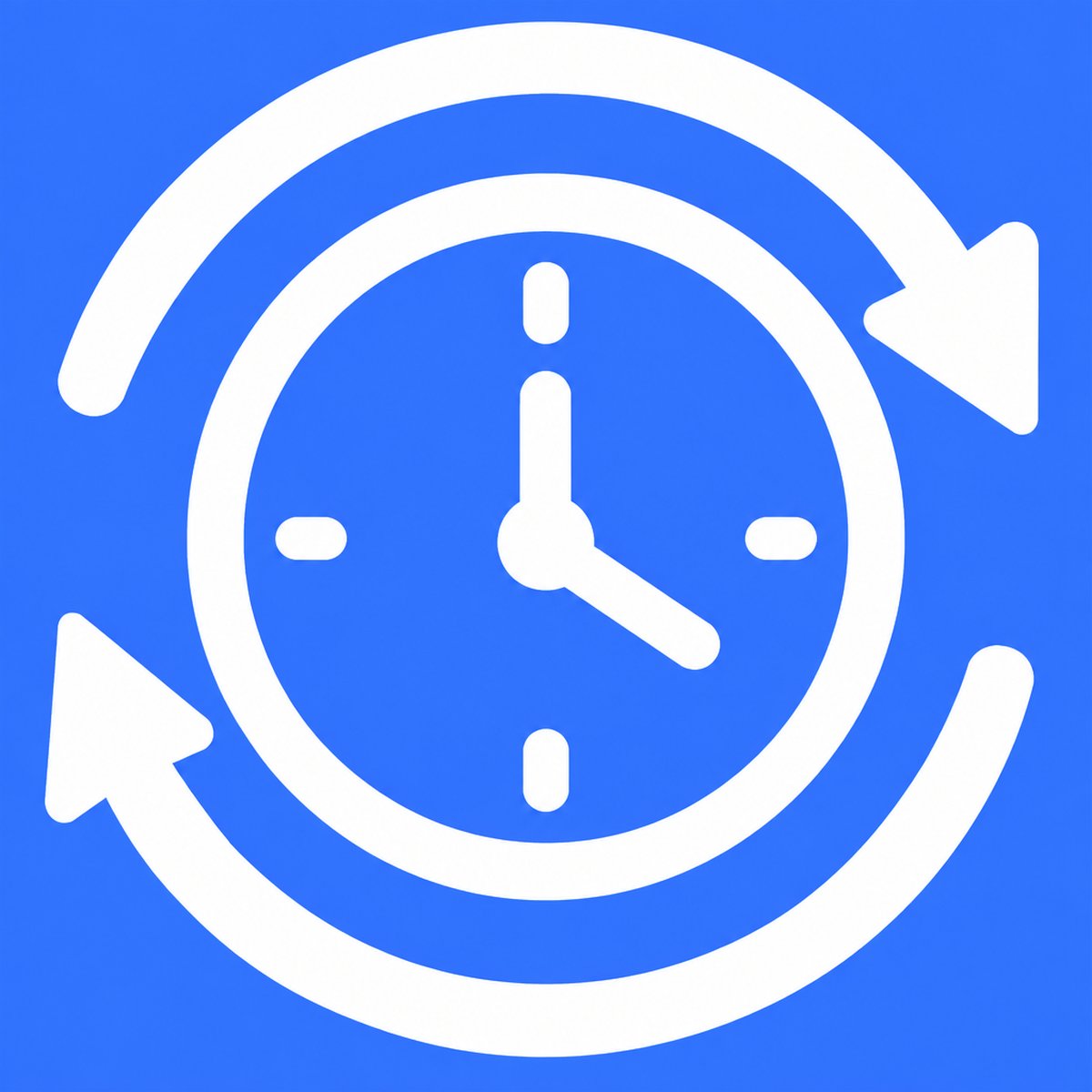 Terminal showing a cron expression with clock and gear icons, symbolizing automated task scheduling on a server.